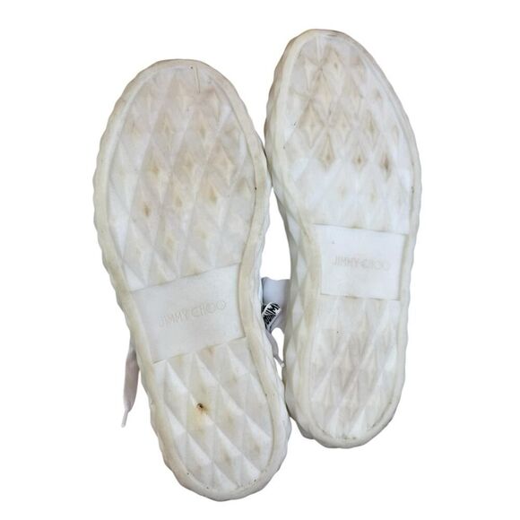 Jimmy Choo Diamond Light Maxi Sneakers Leather White 41.5 - Picture 12 of 13